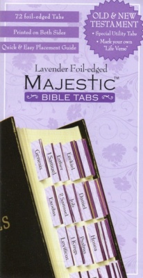 72 Vertical Lavender Foil Edged Bible Tabs
